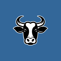 cattle cow head vector logo of meat cattle cartoon
