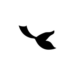 Mermaid tail silhouette icon
