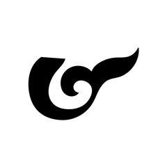 Mermaid tail silhouette icon