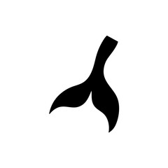 Mermaid tail silhouette icon