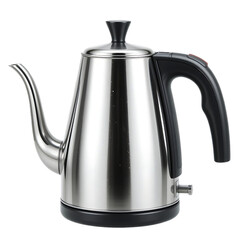 stainless steel kettle isolated on transparent background
