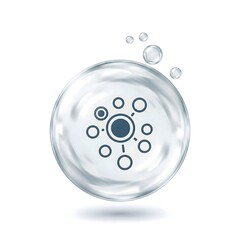 Sodium Ascorbyl Phosphate icon skincare ingredients with transparent white background