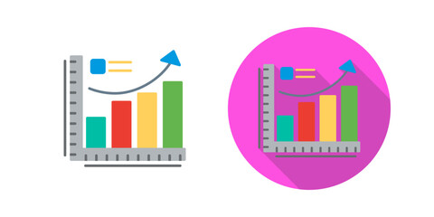 Fototapeta premium Growth Chart Vector Icon