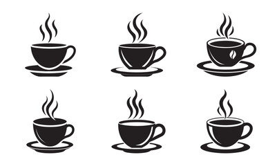 Obraz premium Coffee cup icon set
