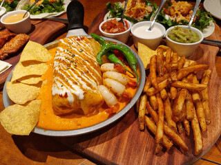 This is a Mexican food table setting.	