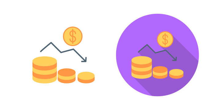 Money Loss Vector Icon