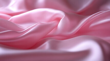 Fototapeta premium Soft, smooth, elegant pink silk fabric drapes