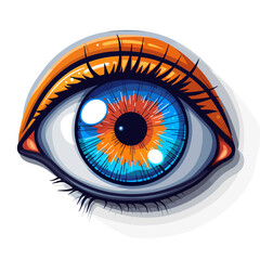 Eye vector icon. Cartoon illustration of eye vector icon for web design