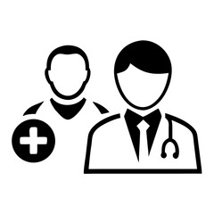 Patient Consultation Icon Line Art Health & Medical Vector Illustration on Transparent Background PNG Image  