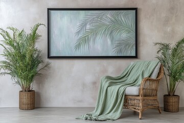 Modern room with art and chair