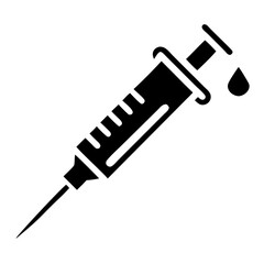 Healthcare Syringe Icon Line Art Health & Medical Vector Illustration on Transparent Background PNG Image  