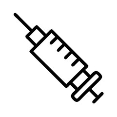 Sterile Syringe Icon Line Art Health & Medical Vector Illustration on Transparent Background PNG Image  
