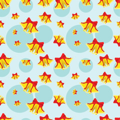 Christmas Bell Seamless Pattern Vector Illustration