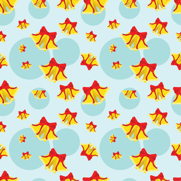 Christmas Bell Seamless Pattern Vector Illustration