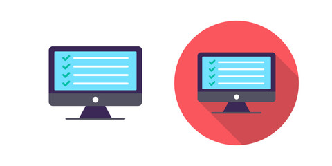 Online Checklist Vector Icon