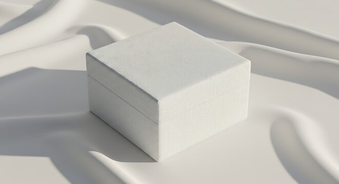 White Box on Silk Fabric