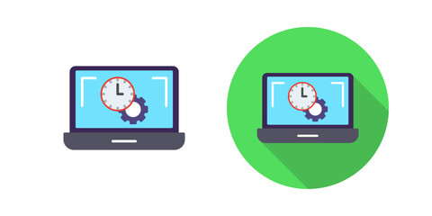 Flex Time Vector Icon