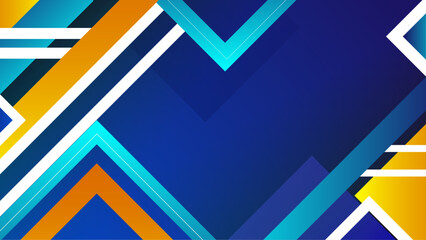 Abstract Blue And Yellow Background With Modern Design