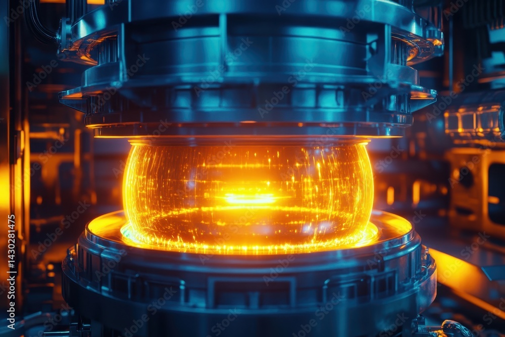 Aufkleber fusion reactor core demonstrating advanced energy production technology in a laboratory setting