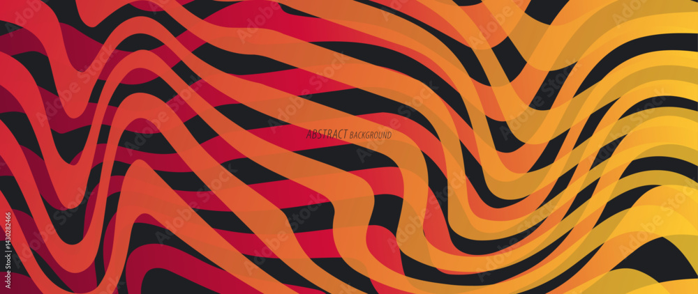 Poster subtle orange abstract gradient background. with irregular stripes motif. perfect design for banner 