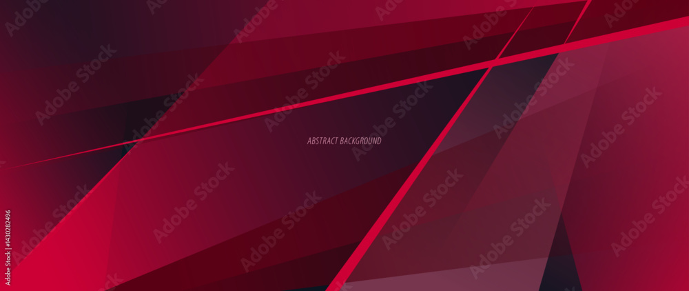 Poster Abstract red background with subtle gradation objects. vector illustration of fancy elements.