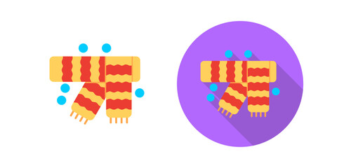 Fototapeta premium Winter Scarf Vector Icon