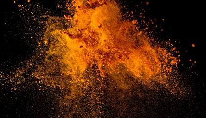 Fototapeta premium A high-speed photo of spices being thrown or blown into the air, with bold contrasting backgrounds and dynamic energy.