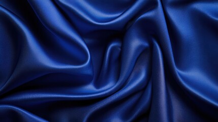 Obraz premium luxurious deep blue satin fabric drape