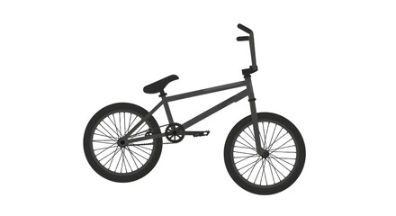 Fototapeta premium A sleek black BMX bike positioned centrally against a transparent background, showcasing its design and features for potential buyers