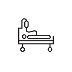 hospital bed icon editable outline stroke vector eps