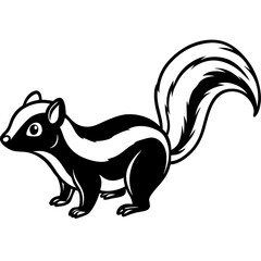 Simple Skunk Vector Art