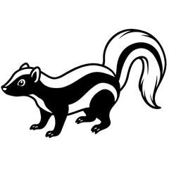 Obraz premium Simple Skunk Vector Art