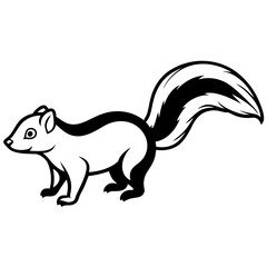 Simple Skunk Vector Art