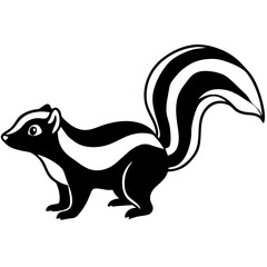 Simple Skunk Vector Art