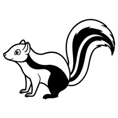 Simple Skunk Vector Art