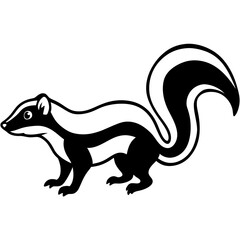 Simple Skunk Vector Art