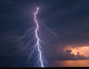 ilustración de relámpago en un cielo de tormenta