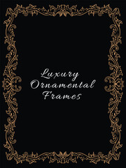 Premium Gold Ornamental Frame Design