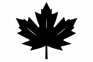 Canadian Maple Leaf Silhouette Vector Illustration