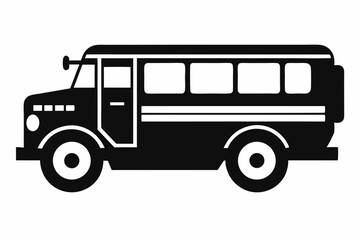 Philippine Jeepney Silhouette Vector Illustration