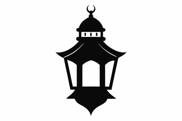 Saudi Arabian Lantern Silhouette Vector Illustration