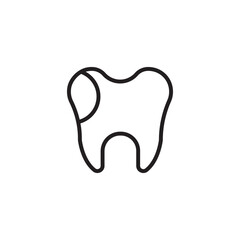 tooth cavity icon editable outline stroke vector eps