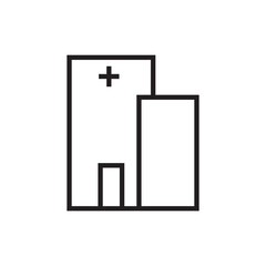 hospital building icon editable outline stroke vector eps