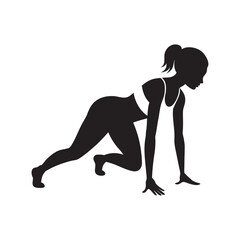Push-Up Exercise Silhouette