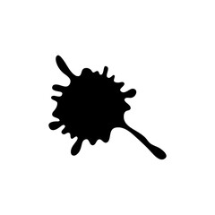 Abstract black ink splash
