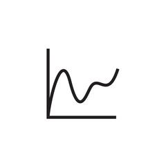 wave chart icon editable outline stroke vector eps