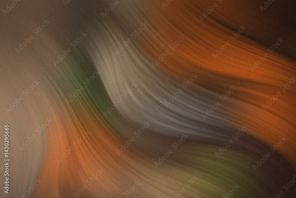Poster abstract blurred composition featuring a blend of orange brown and muted green tones creating a soft