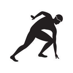 Stretching Silhouette Hamstring Pose