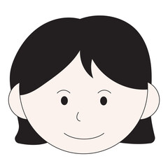 女性の顔のイラスト