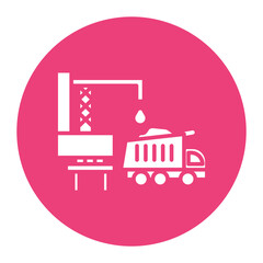 Naklejka premium Mobile Batching Plant Icon